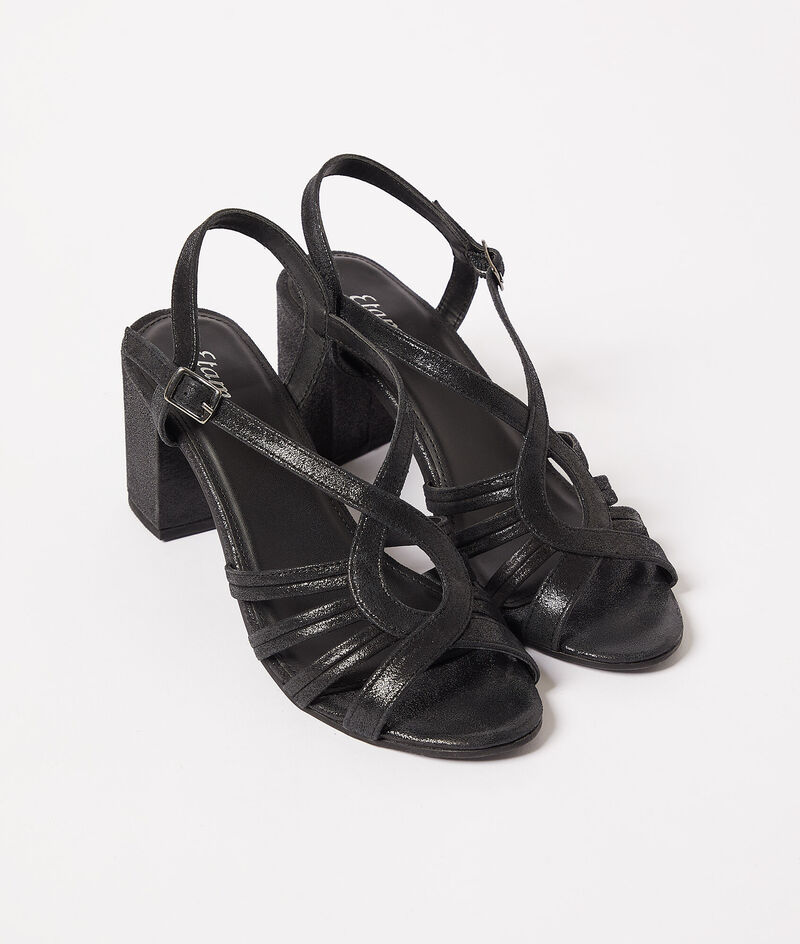 Leather Heeled Sandals;${refinementColor}