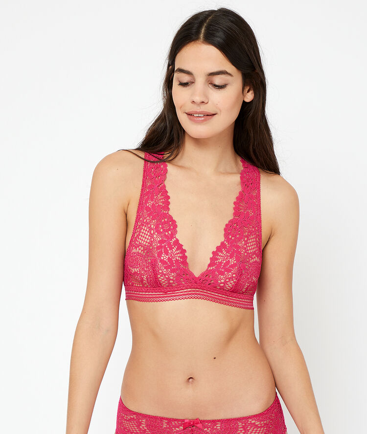 N&deg;9 bra - triangle bralette orchid hue.