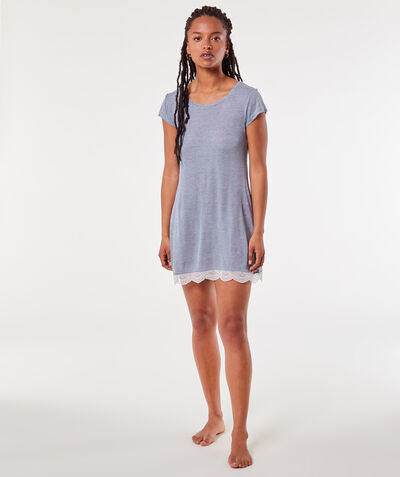 Lace edged nightshirt;${refinementColor}