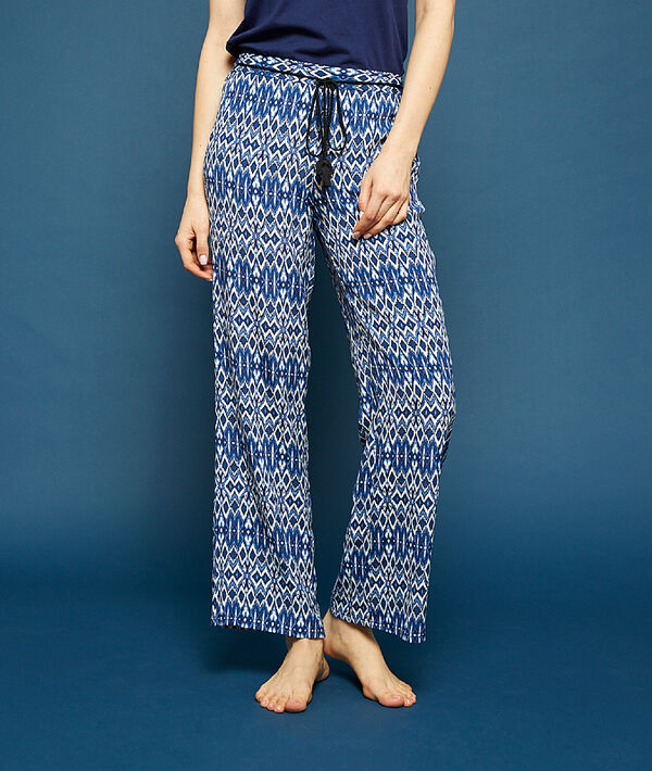Ethnic print flared trousers Ethnic print flared trousers;${refinementColor}
