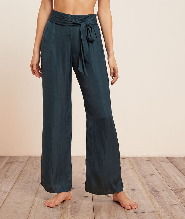 Satin Pyjama Bottoms Ewelina Vert Etam