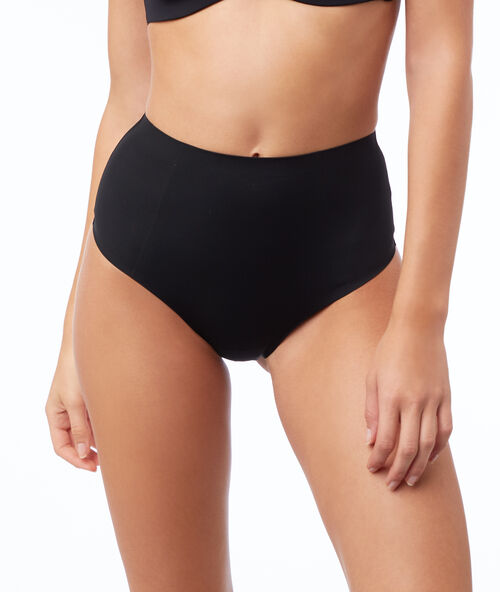 High waist thong: level 3 - figure shaping black.
