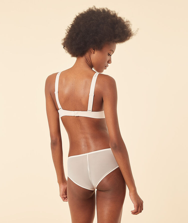 Microfiber and mesh shorty  blush.