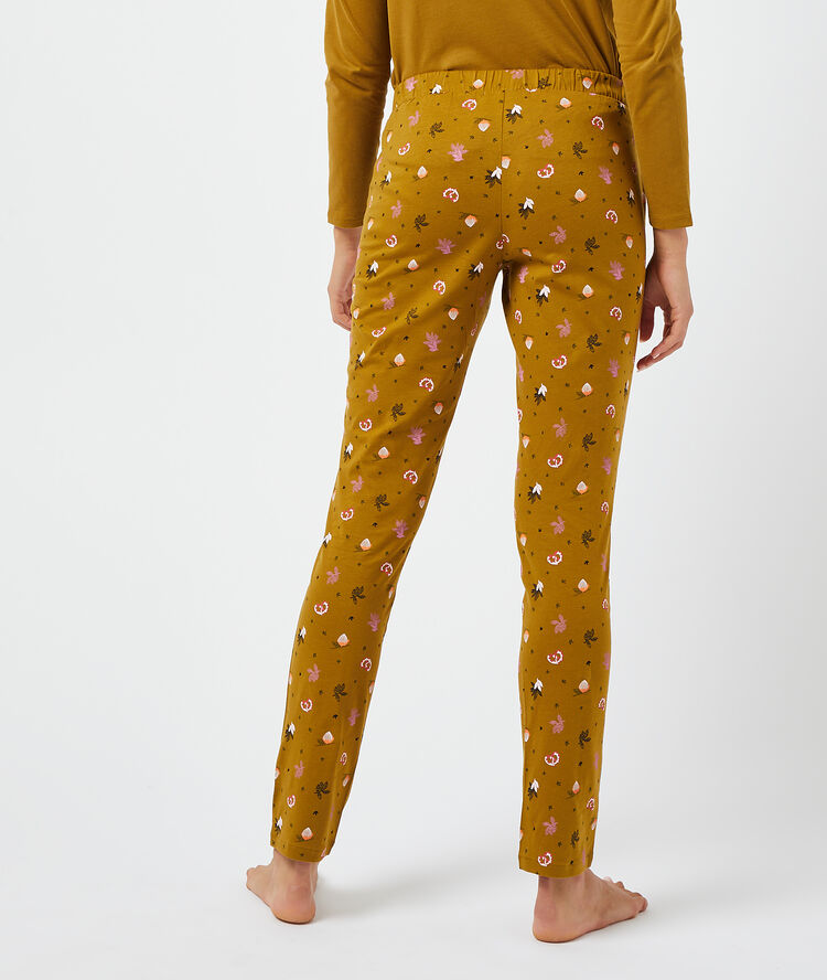 Pantalon imprim&eacute; anis.
