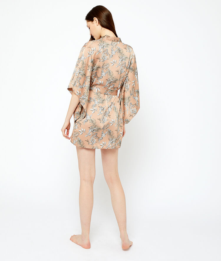 Printed kimono beige.