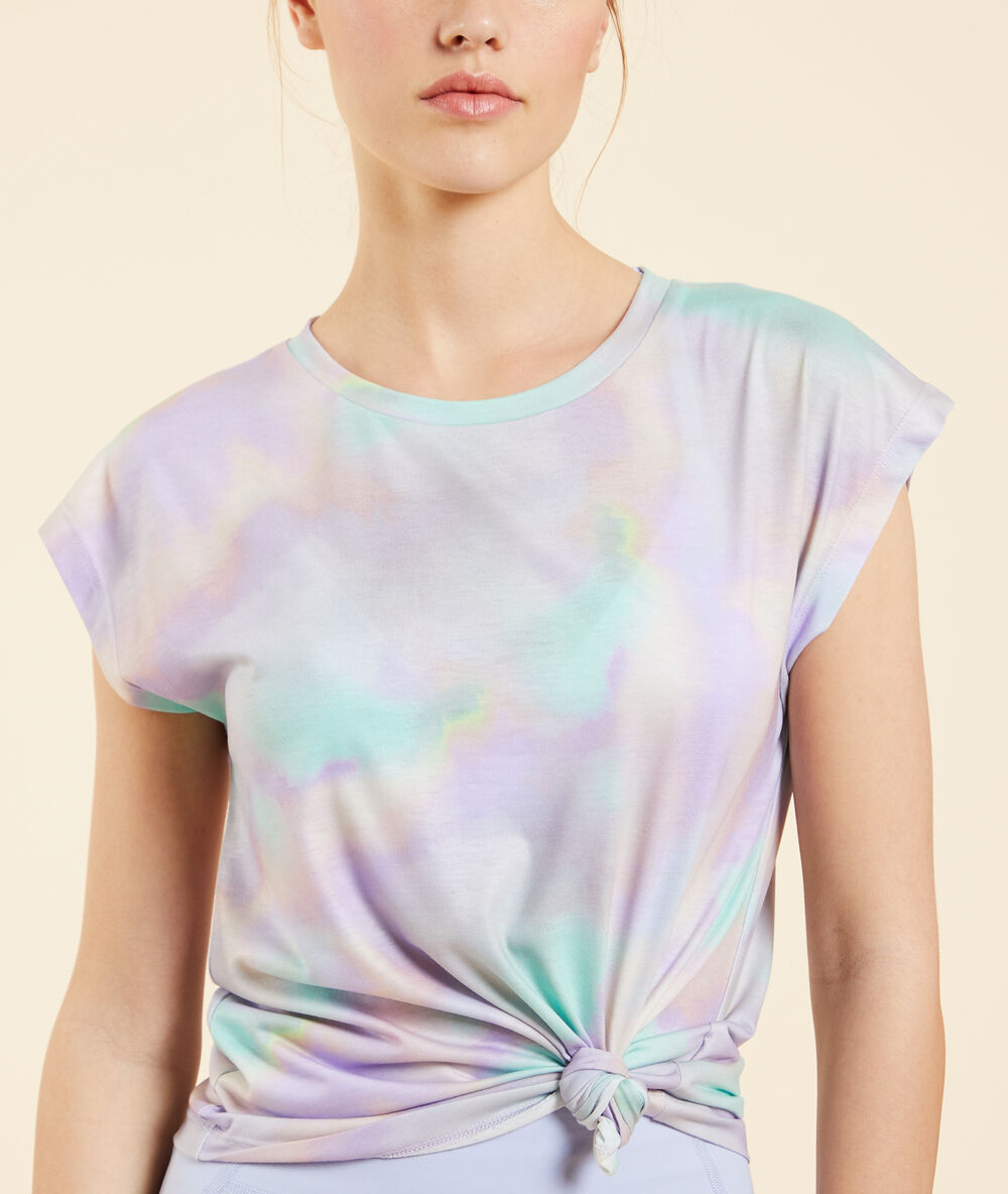 Short-sleeved top mauve.