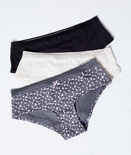 3 pack shorty briefs with lace trim 3 pack shorty briefs with lace trim