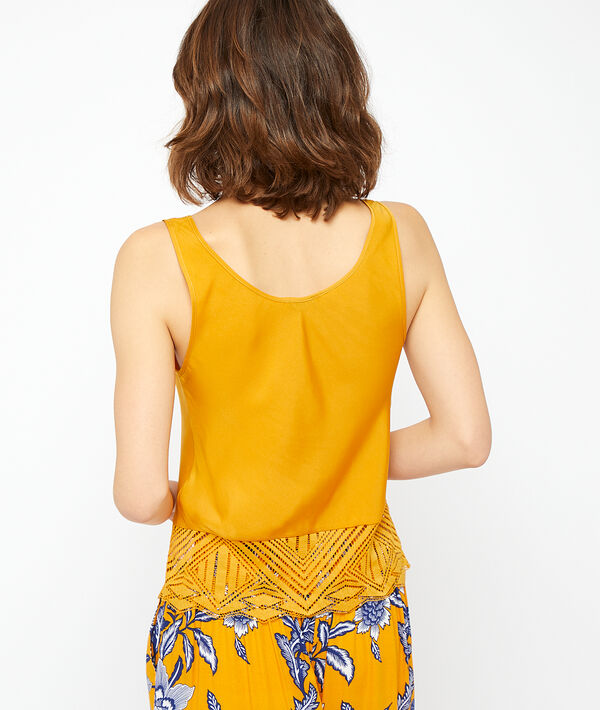 Top con bordo pizzo Top con bordo pizzo;${refinementColor}