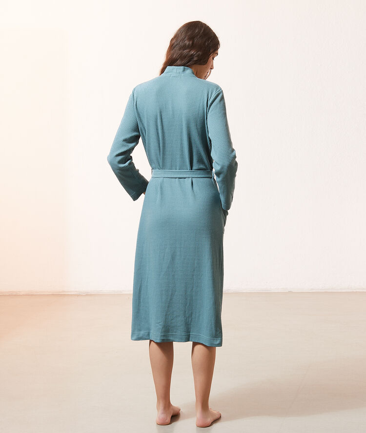 D&eacute;shabill&eacute; nid d'abeille celadon.