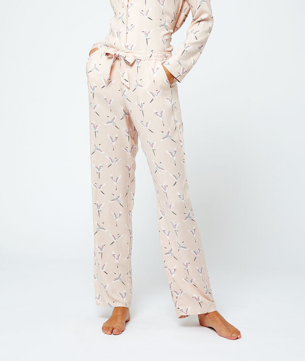 Pantalon imprimé oiseaux Pantalon imprimé oiseaux
