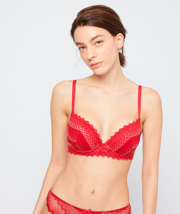 Bra n&deg;1 : lace magic up bra brick.