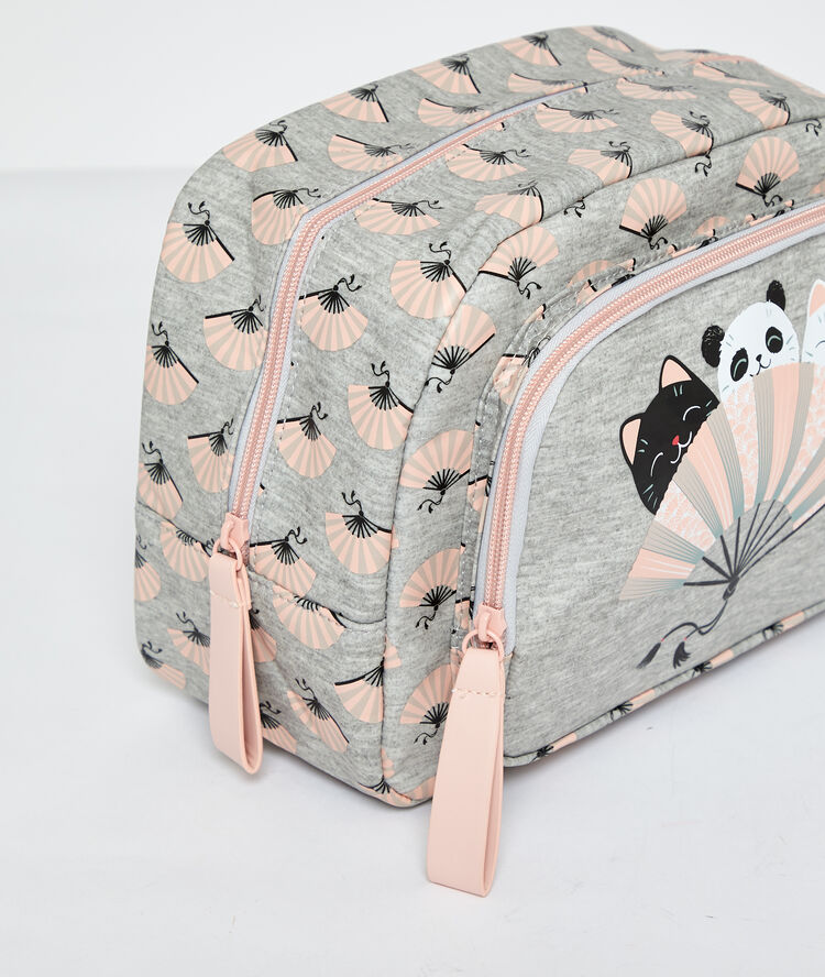 Make-up bag grey.