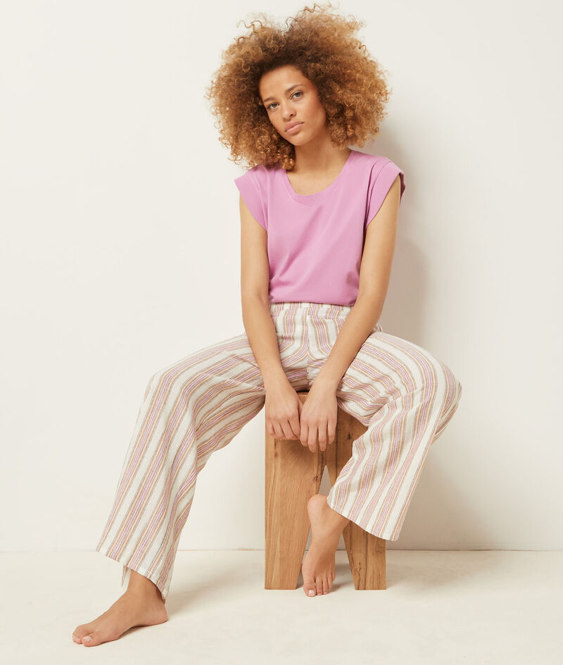 Sleep Pants In Linen Blend;${refinementColor}