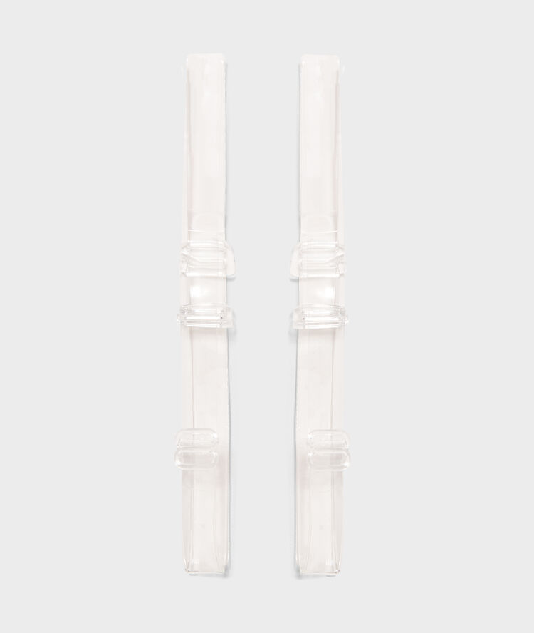 Transparent removable straps transparent.