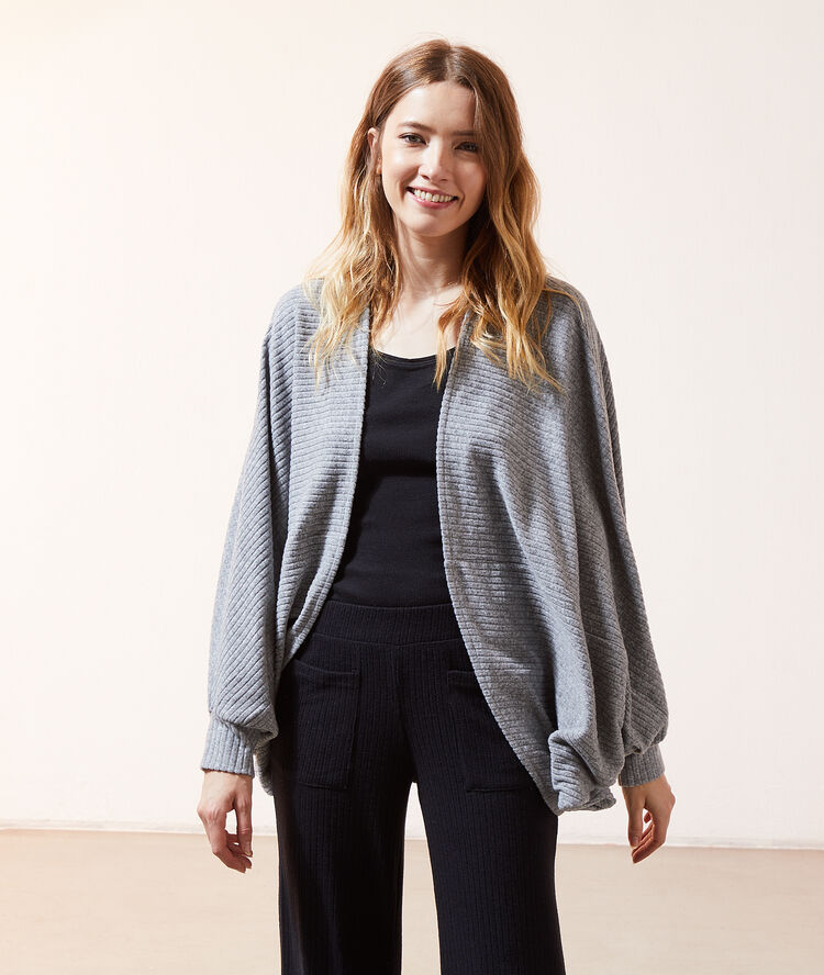 Veste c&ocirc;tel&eacute;e loungewear gris.
