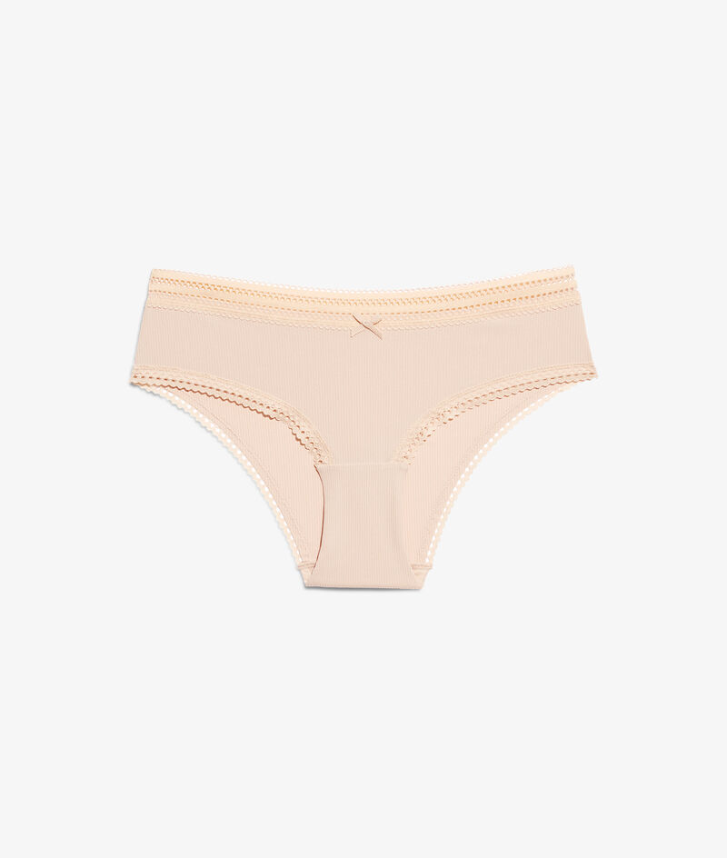 Microfiber Boyshorts With Lace Details;${refinementColor}