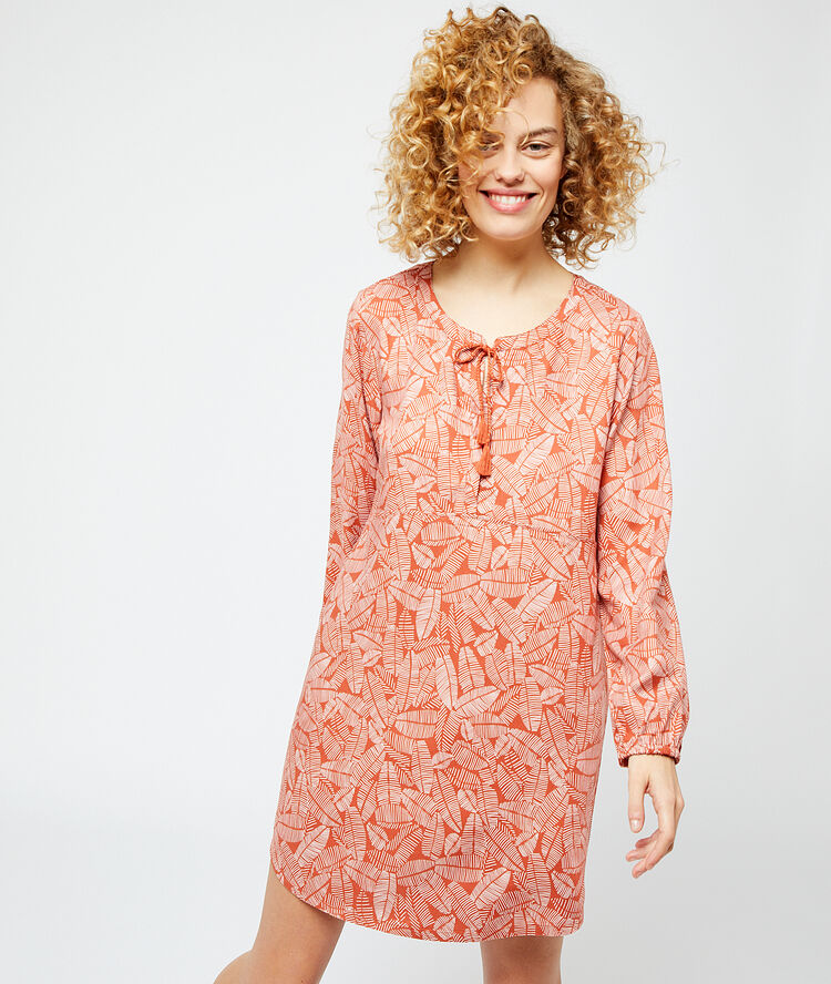 Floral print nightgown pink.