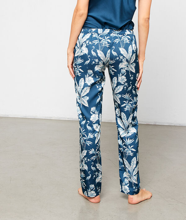 Pantalon satiné imprimé floral Pantalon satiné imprimé floral