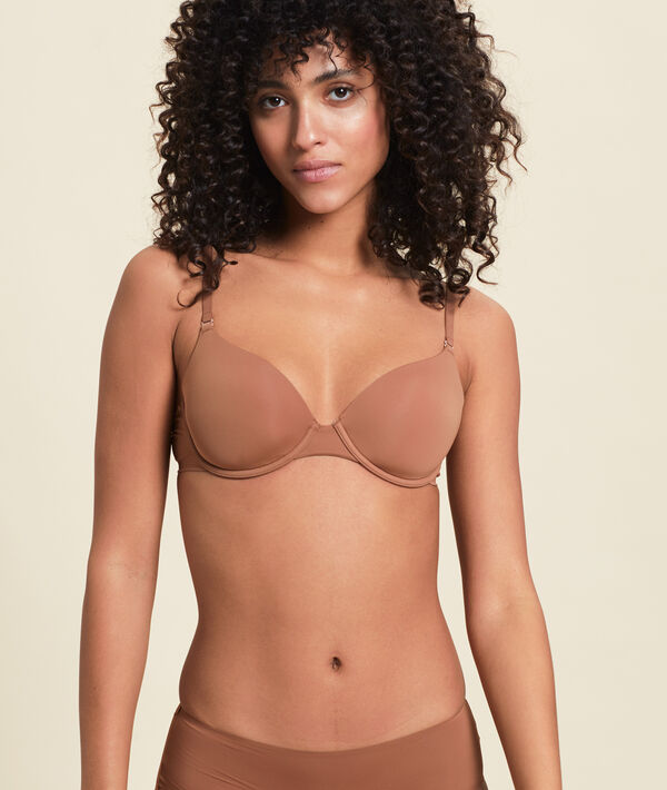 Bra n&deg;5 - microfibre natural padded bra;${refinementColor}