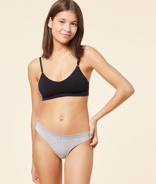 Pack of 3 tangas black/gray/white.