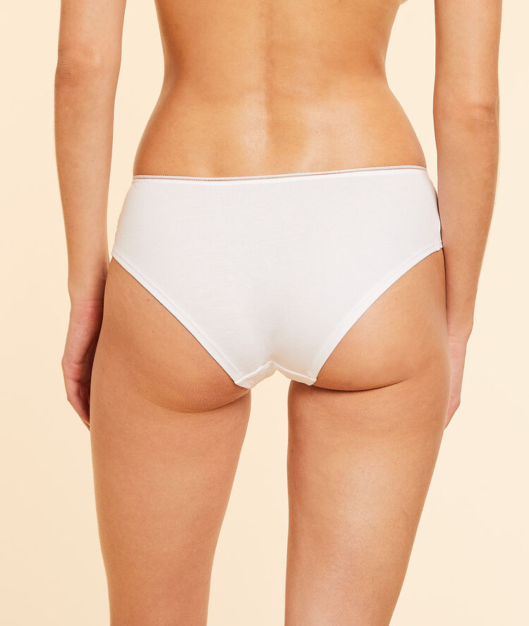 Pack of 3 cotton short briefs ecru.