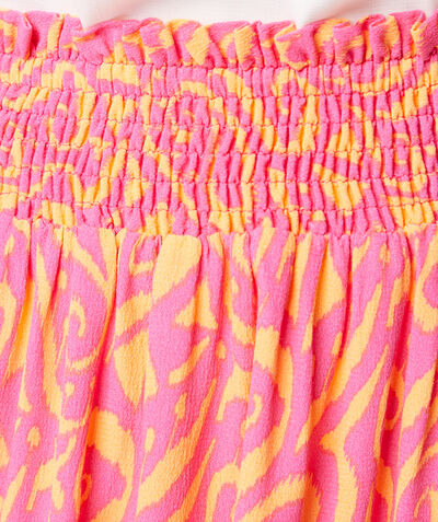 Printed flared skirt;${refinementColor}