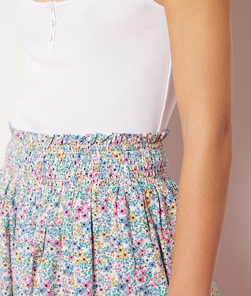 Fluid Print Skirt;${refinementColor}