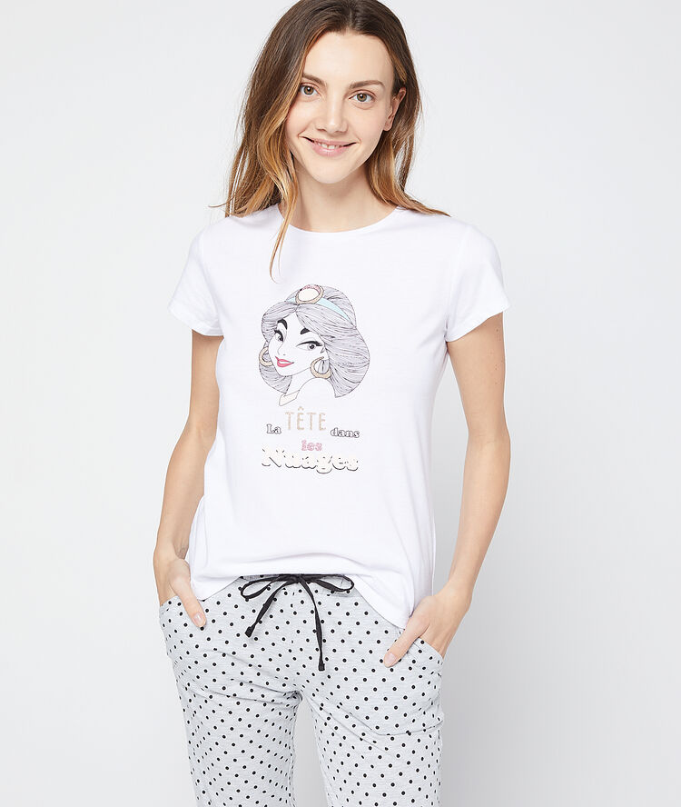 La tête dans les nuages' disney tee ecru.