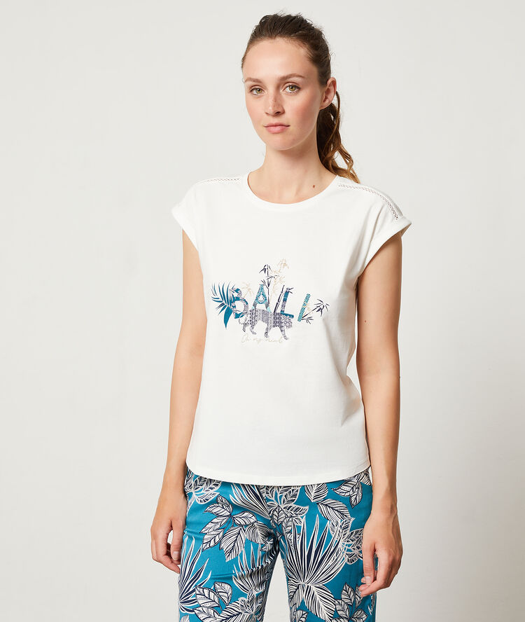 T-shirt "bali" ecru.