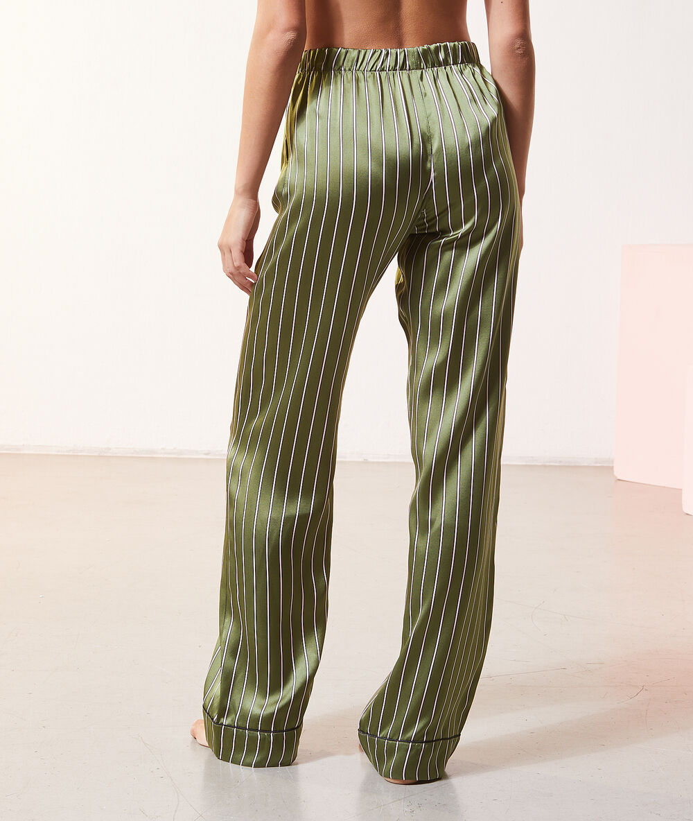 Silk pyjama trousers khaki.