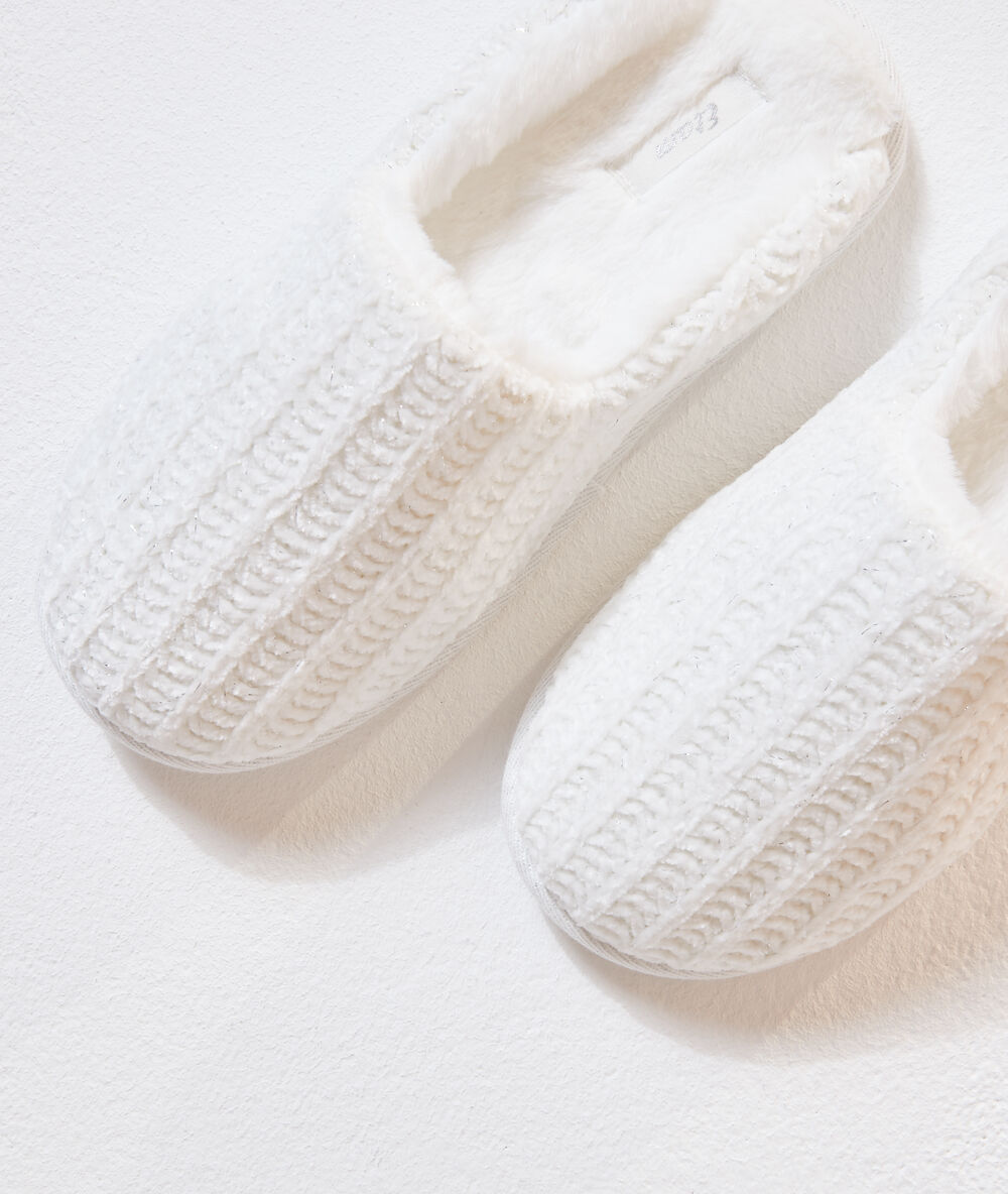 Quilted mules  off white.