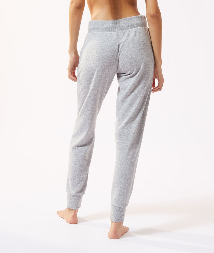 Pantalon loungewear &agrave; lacet gris.