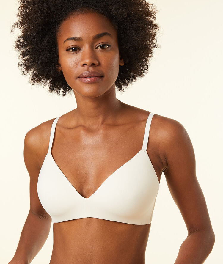 Light padded non-wired bra  ecru.