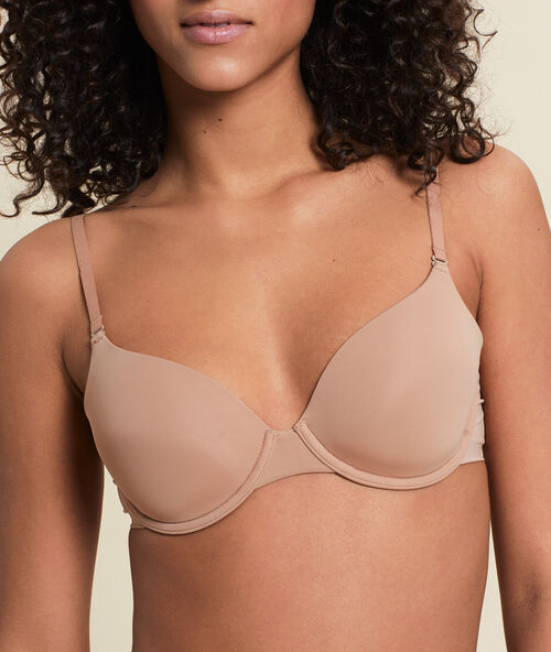 Bra n&deg;5 - microfibre natural padded bra sand.