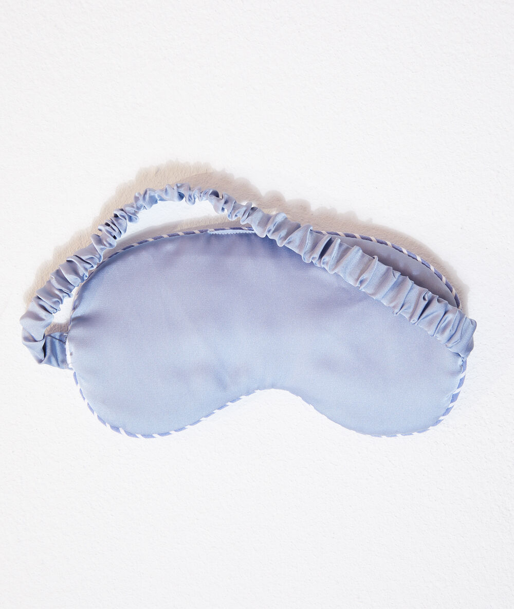 Masque de nuit "prendre mon temps" bleu.