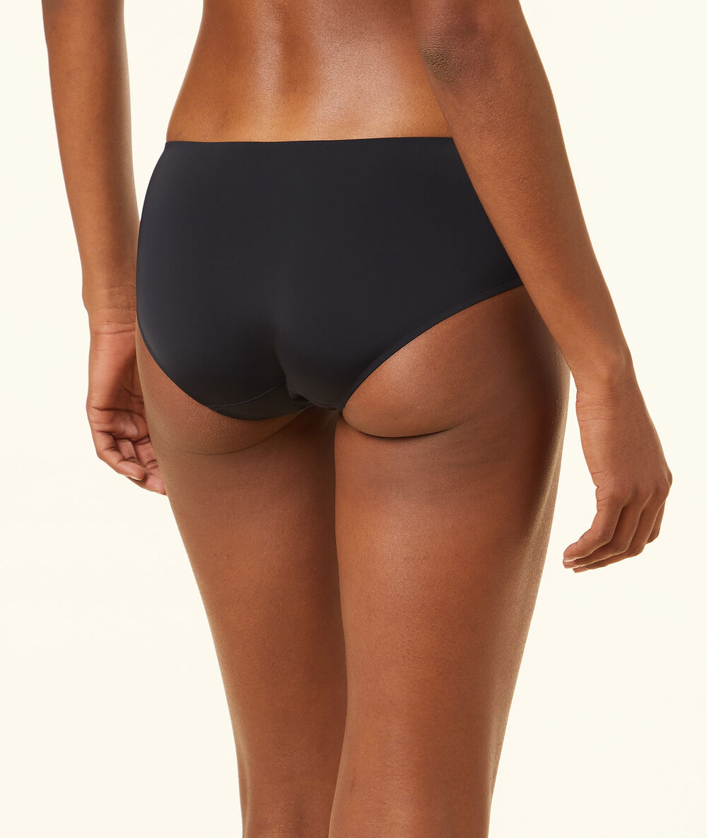 Culote de microfibra negro.