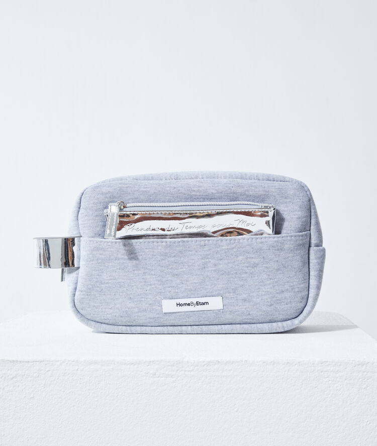 Trousses "prendre du temps pour moi' gris.