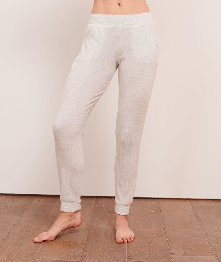 Pantalon c&ocirc;tel&eacute; ecru.