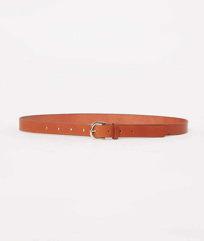 Leopard print leather belt;${refinementColor}