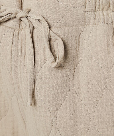 Organic cotton gauze sleep shorts;${refinementColor}