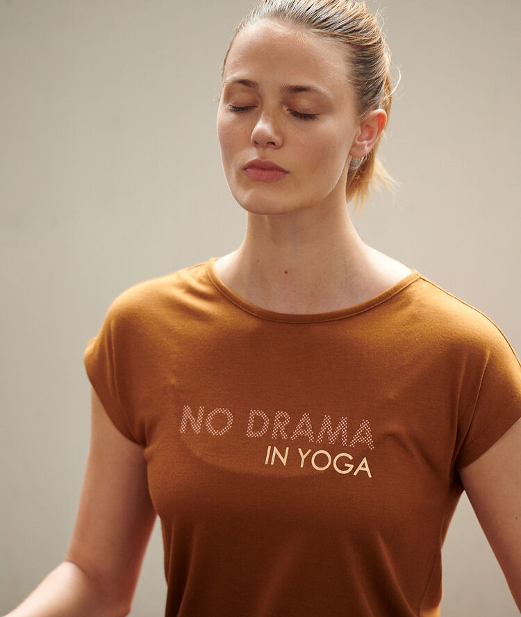 Open back sport top brown.