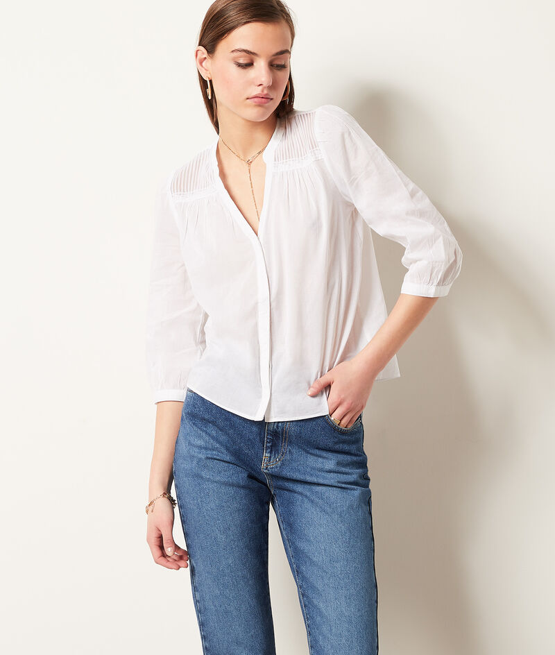 Short-Sleeved 100% Cotton Shirt;${refinementColor}