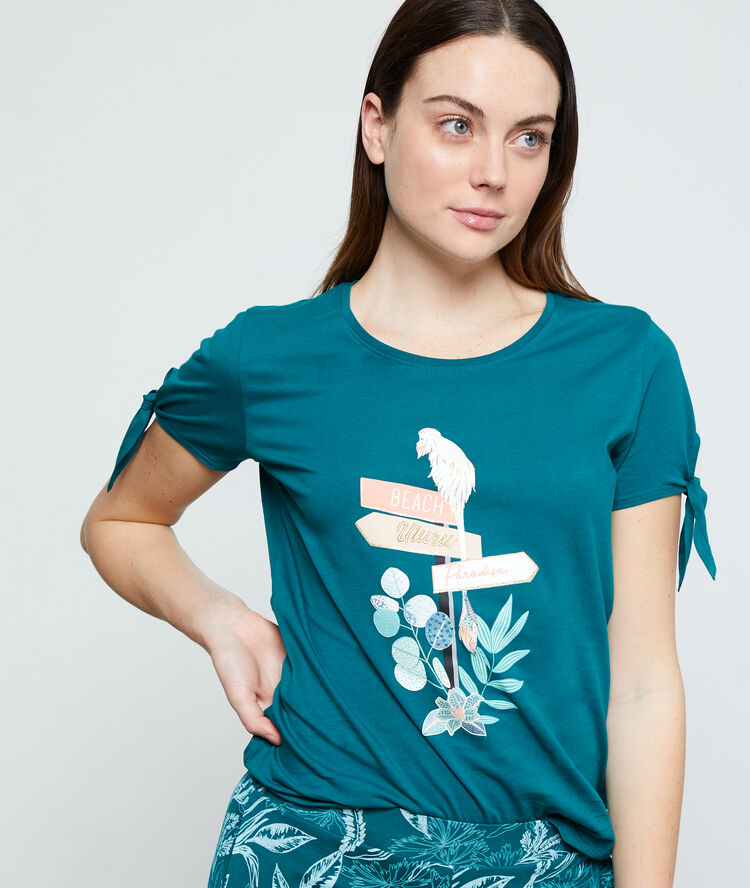 Beach, uluru, paradise' organic cotton t-shirt green.