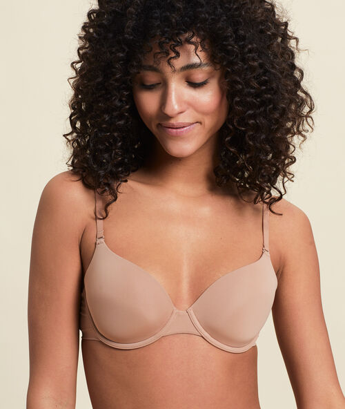 Bra n&deg;5 - microfibre natural padded bra sand.