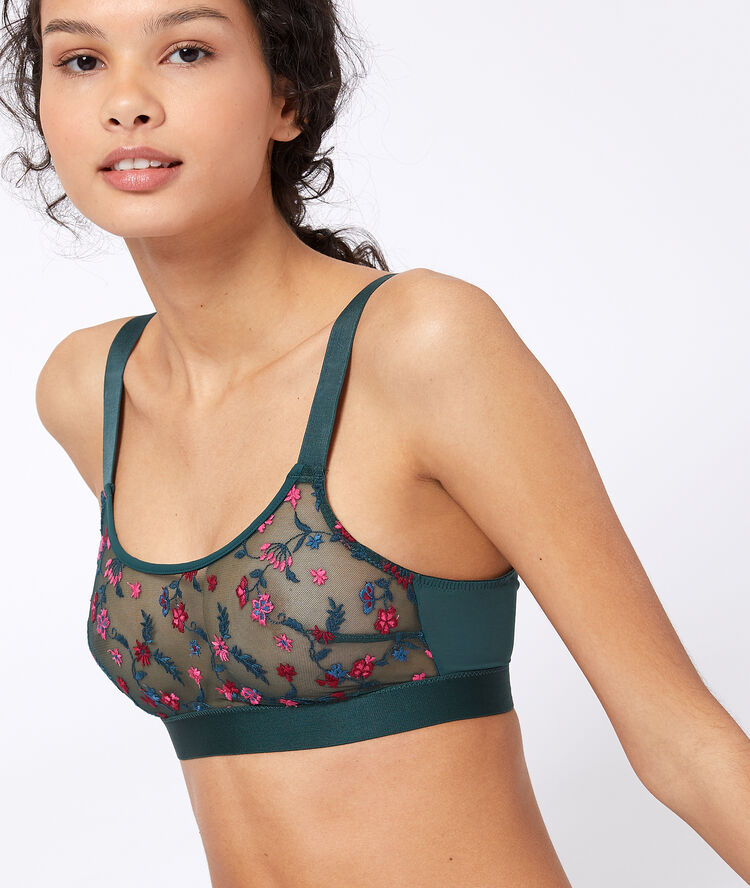 Brassi&egrave;re brod&eacute;e multicolore.