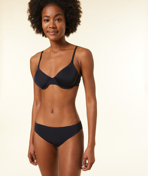 Micro molded demi-cup black.