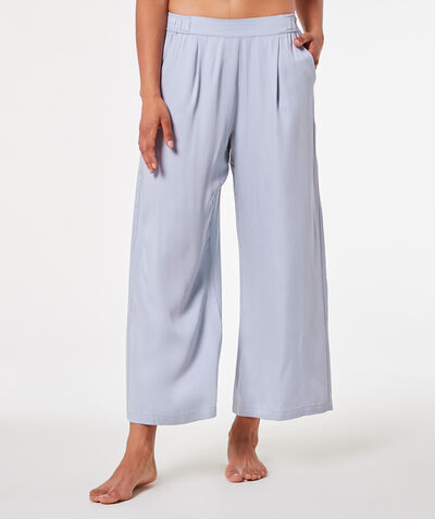 Pantalón pijama 7/8 liso;${refinementColor}