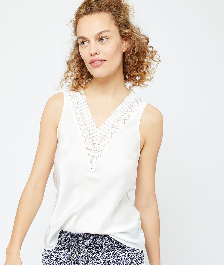 Lace cami ecru.
