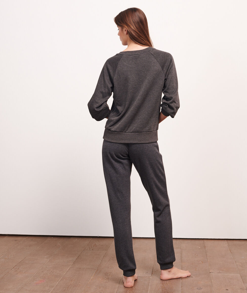 Pyjama trousers charcoal grey.