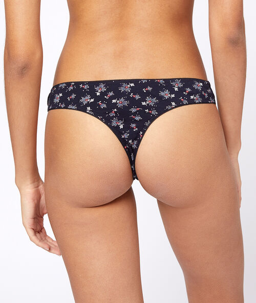 Pack of 4 cotton tanga navy.